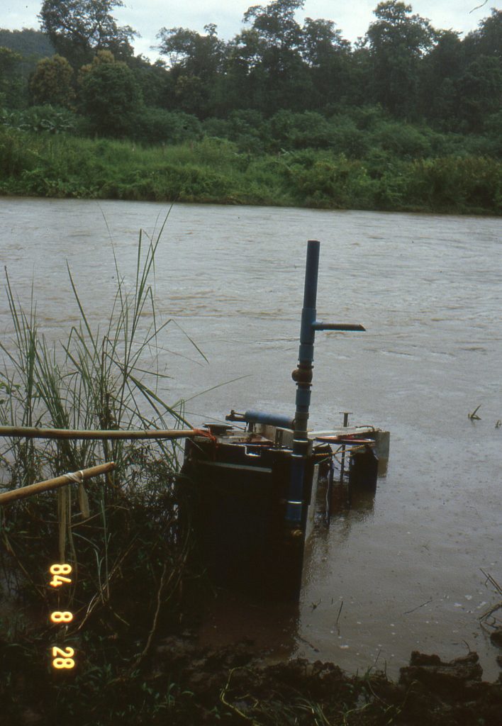 Positioning the linear turbine in the river